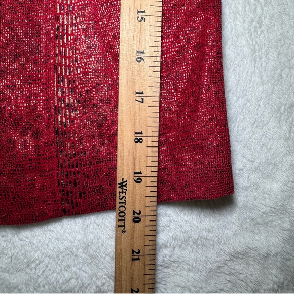 Vintage 90s Red Animal Print Sports Jacket, Unisex Punk Glam Style - Picture 6 of 8